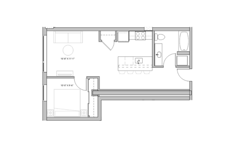 black and white floor plan of a modern house